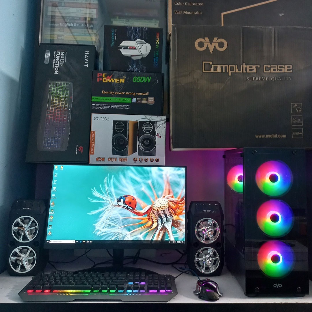 🔥 Core i5 6th Gen + 16GB RAM + 8GB Graphics Card + RGB Gaming Casing এর হেভি সুপার গেমিং কম্পিউটার