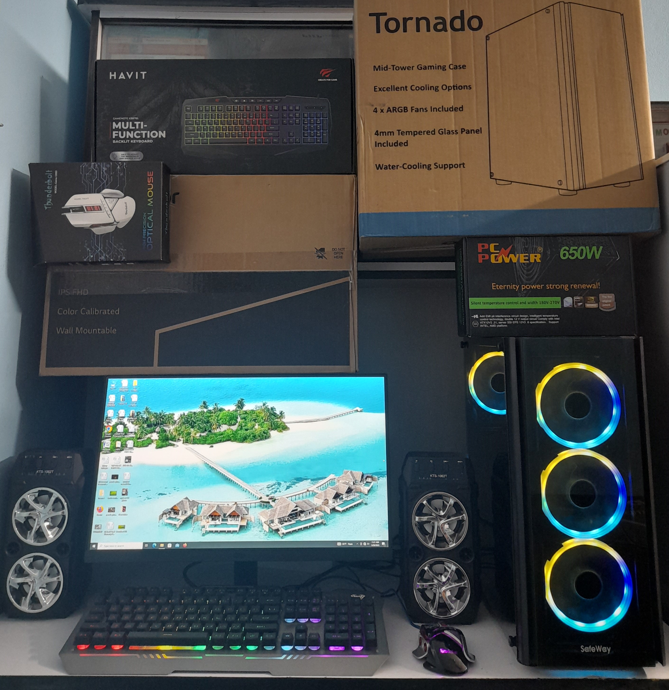 🔥 Core i5 6th Gen + 16GB RAM + 8GB Graphics Card + RGB Gaming Casing এর হেভি সুপার গেমিং কম্পিউটার